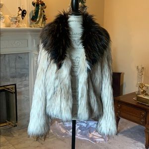 Faux-fur coat